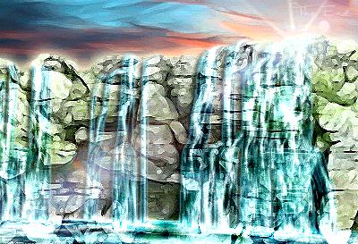 Sea Of Colour Endtro Waterfall
